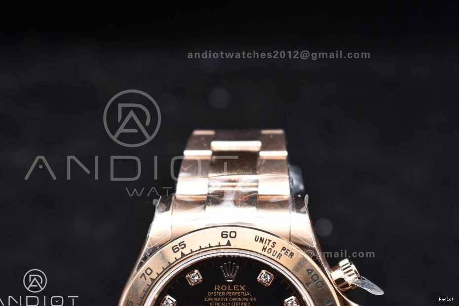 RG QF RG Daytona Edition V5 Dial 1:1 Best Diamonds SH4131 Black Braclet 126505 on 0210